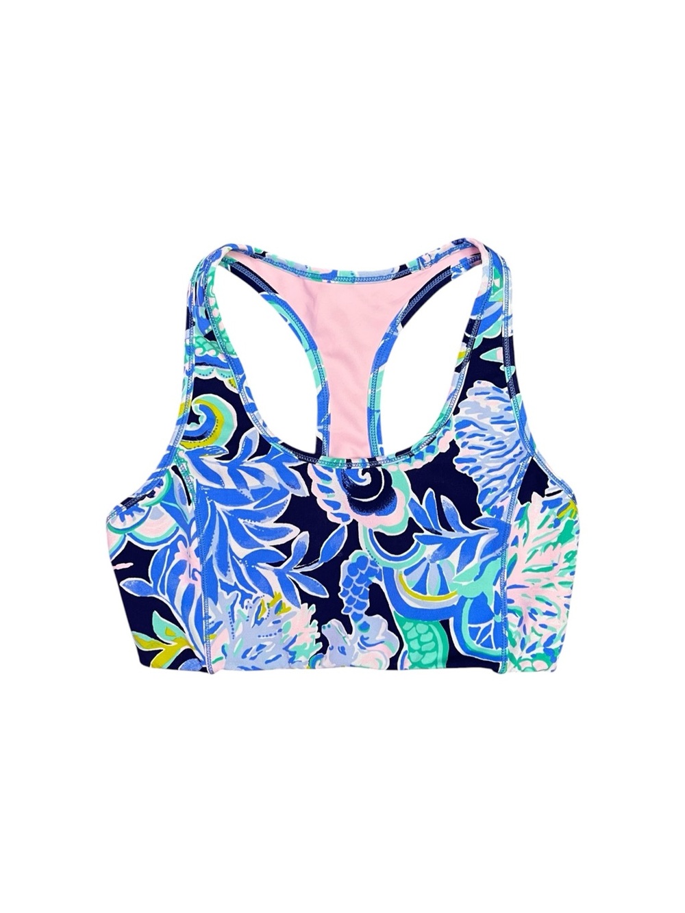 Lilly Pulitzer Teegan Luxletic Sports Bra Tropical Women's Small